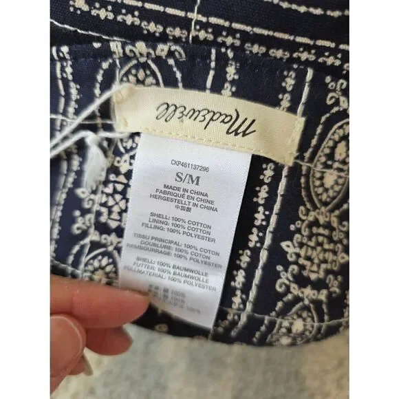 Madewell Reversible Quilted Bucket Hat NWT - Picture 9 of 10